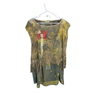 Maurizio Sheer Snake Leather/Silk Pullover Blouse